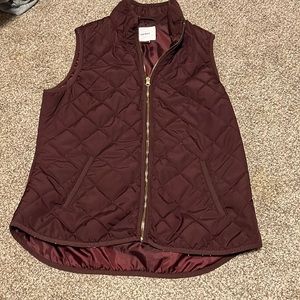 maroon vest